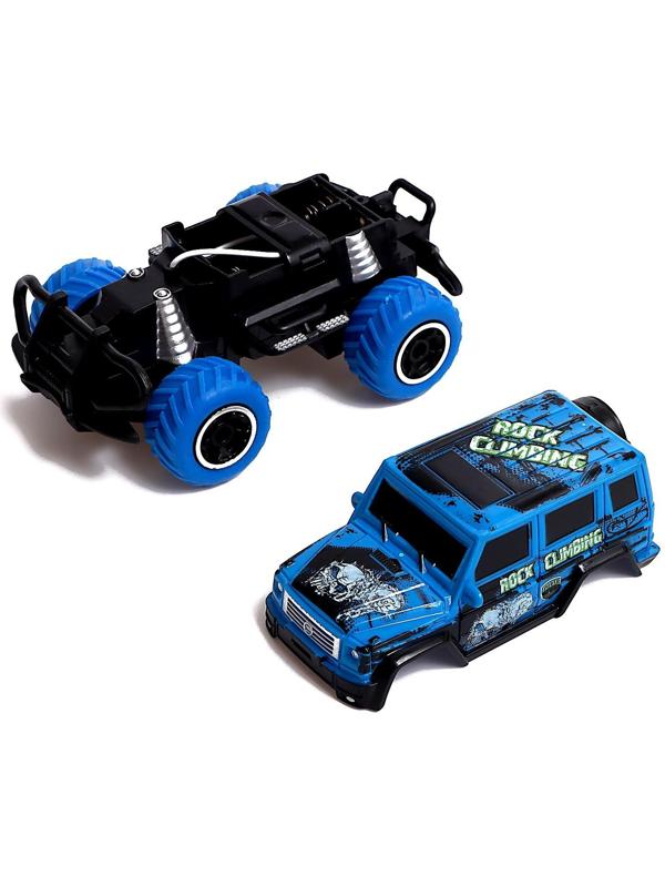 Джип радиоуправляемый «Граффити», работает от батареек, цвет синий