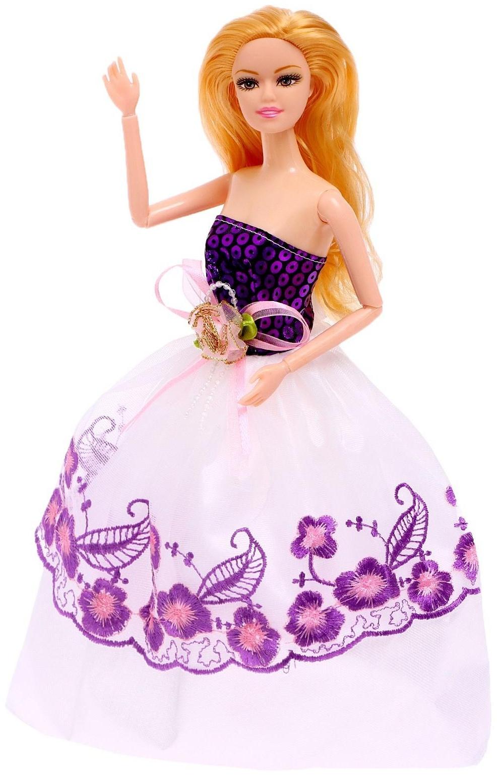 Кукла-модель шарнирная «Лиза» в платье, МИКС