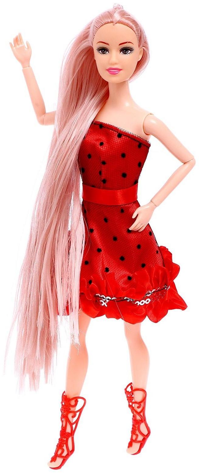 Кукла-модель шарнирная «Катя» в платье, МИКС