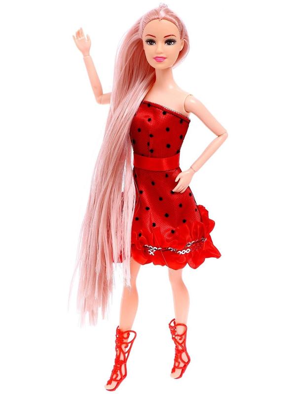 Кукла-модель шарнирная «Катя» в платье, МИКС