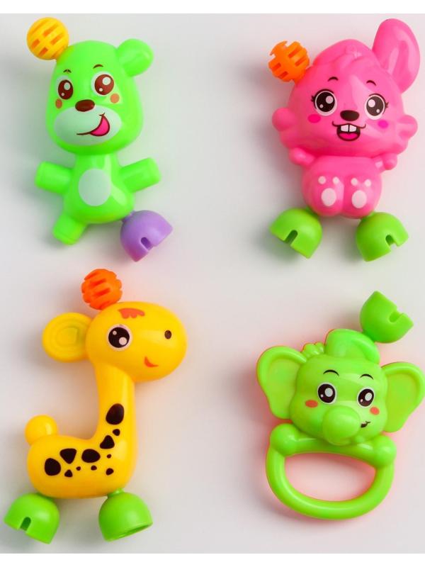Набор погремушек «Давай играть», 4 игрушки, цвет МИКС