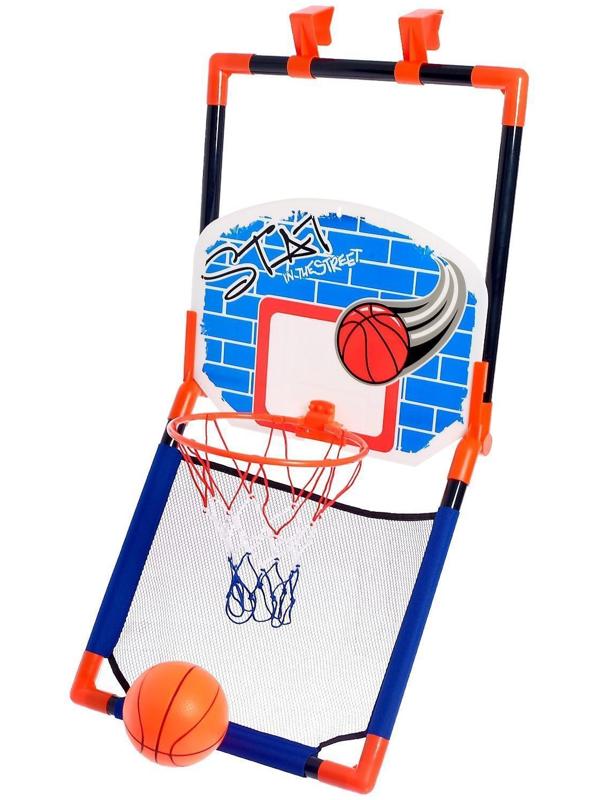 Набор для баскетбола «Бросок», крепится на дверь, трансформируется в стойку