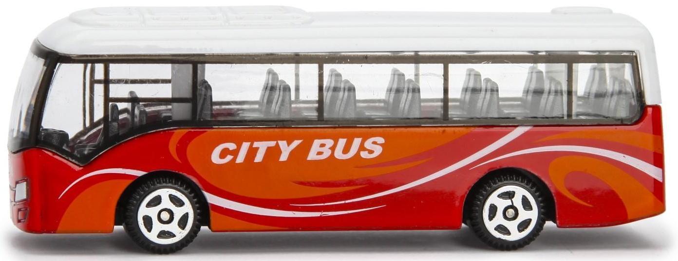 Автобус металлический «Междугородний», масштаб 1:64, цвет красный