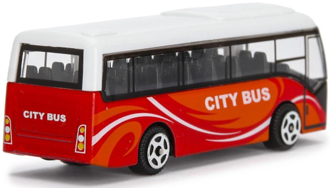 Автобус металлический «Междугородний», масштаб 1:64, цвет красный