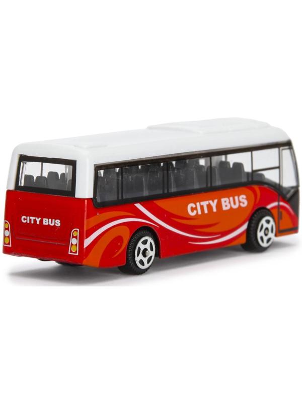 Автобус металлический «Междугородний», масштаб 1:64, цвет красный