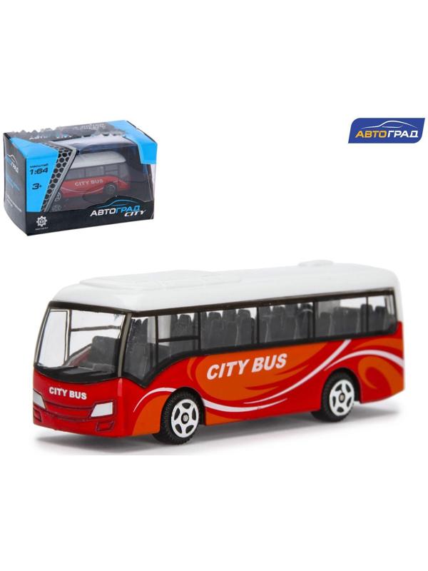 Автобус металлический «Междугородний», масштаб 1:64, цвет красный