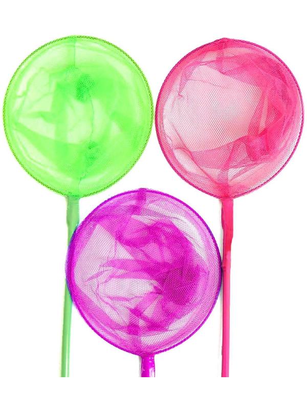 Сачок детский, ручка 90 см, d=28 см «Хамелеон», цвета МИКС