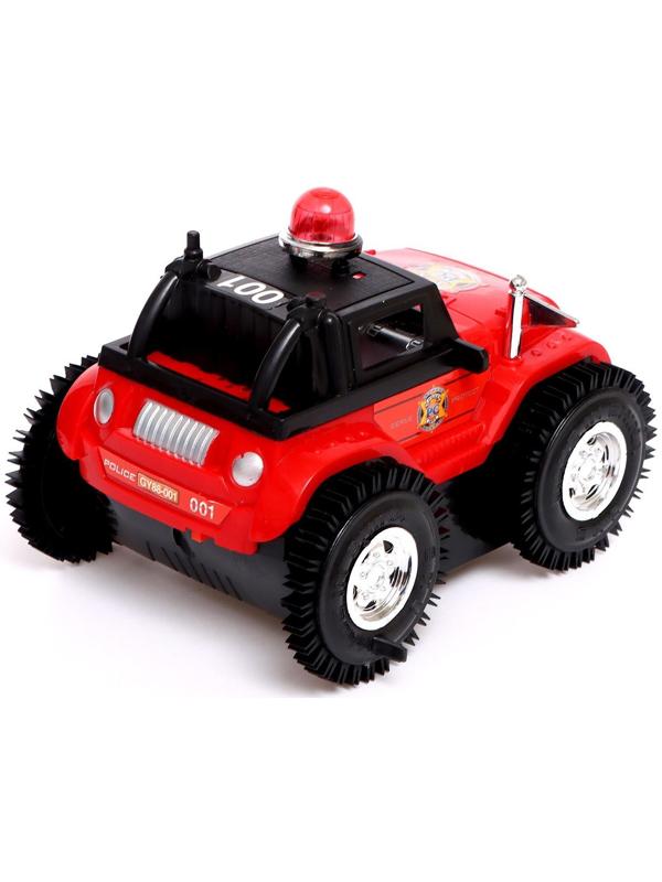 Машина перевёртыш радиоуправляемая «Полиция», работает от батареек, цвет красный