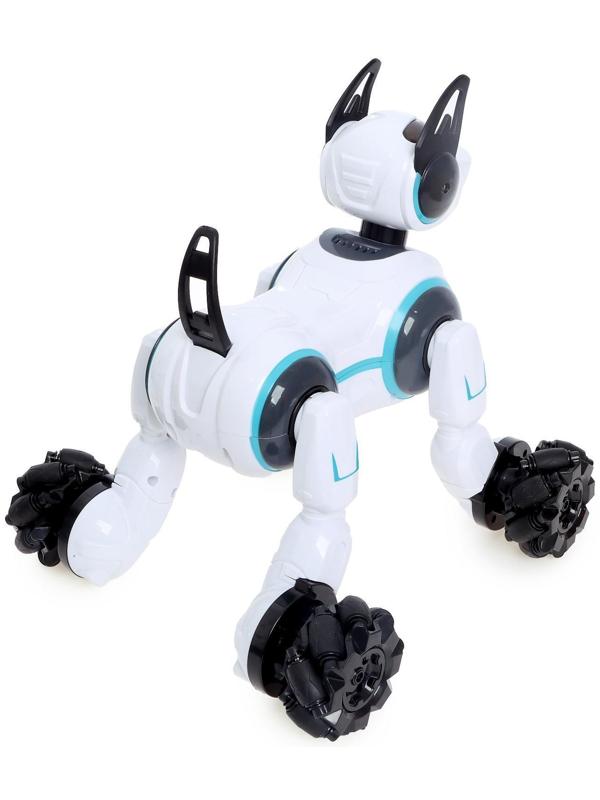 Робот-собака «Кибер пёс», световые и звуковые эффекты, работает от аккумулятора, цвет белый