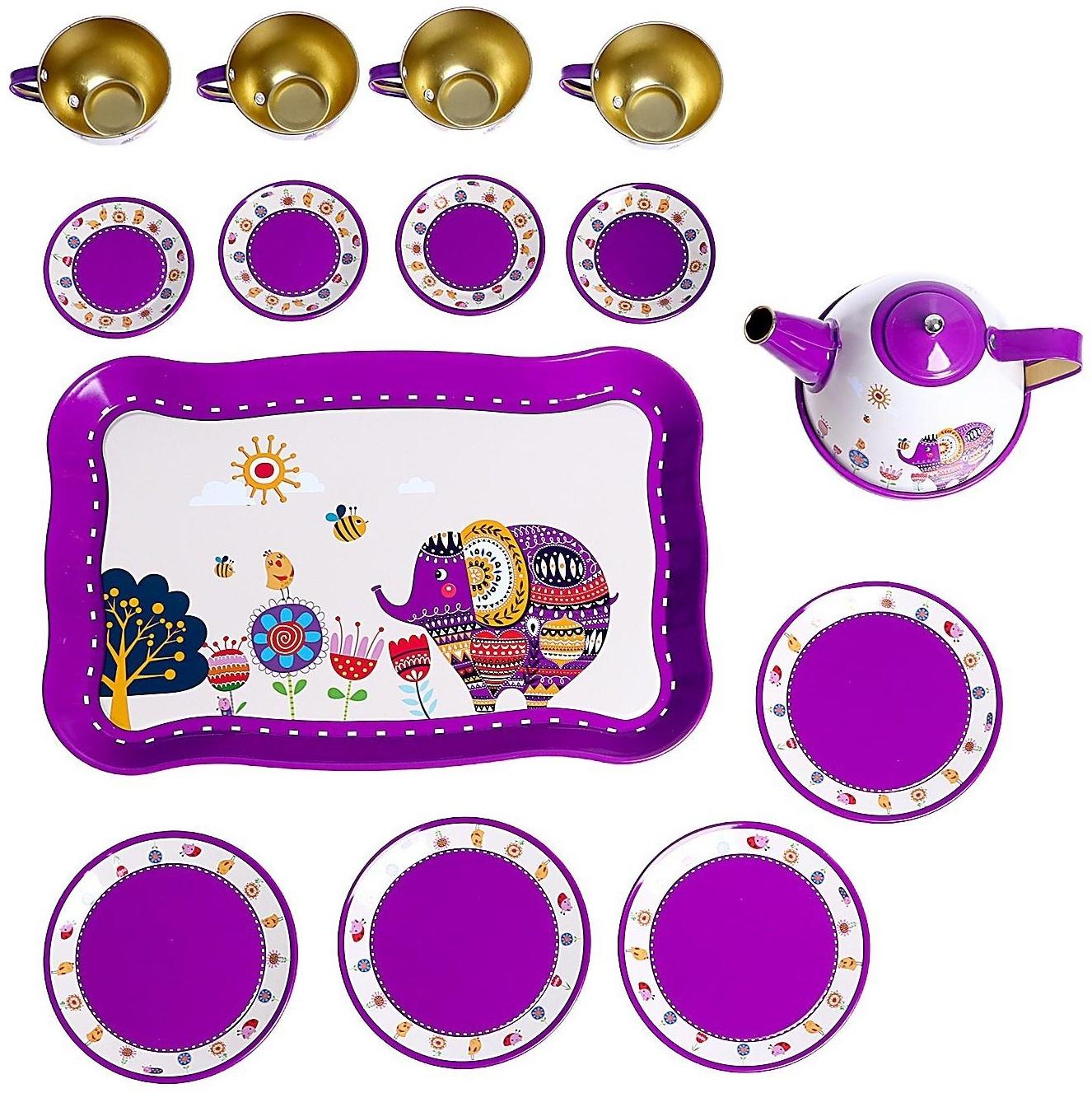 Набор металлической посудки «Чаепитие», МИКС