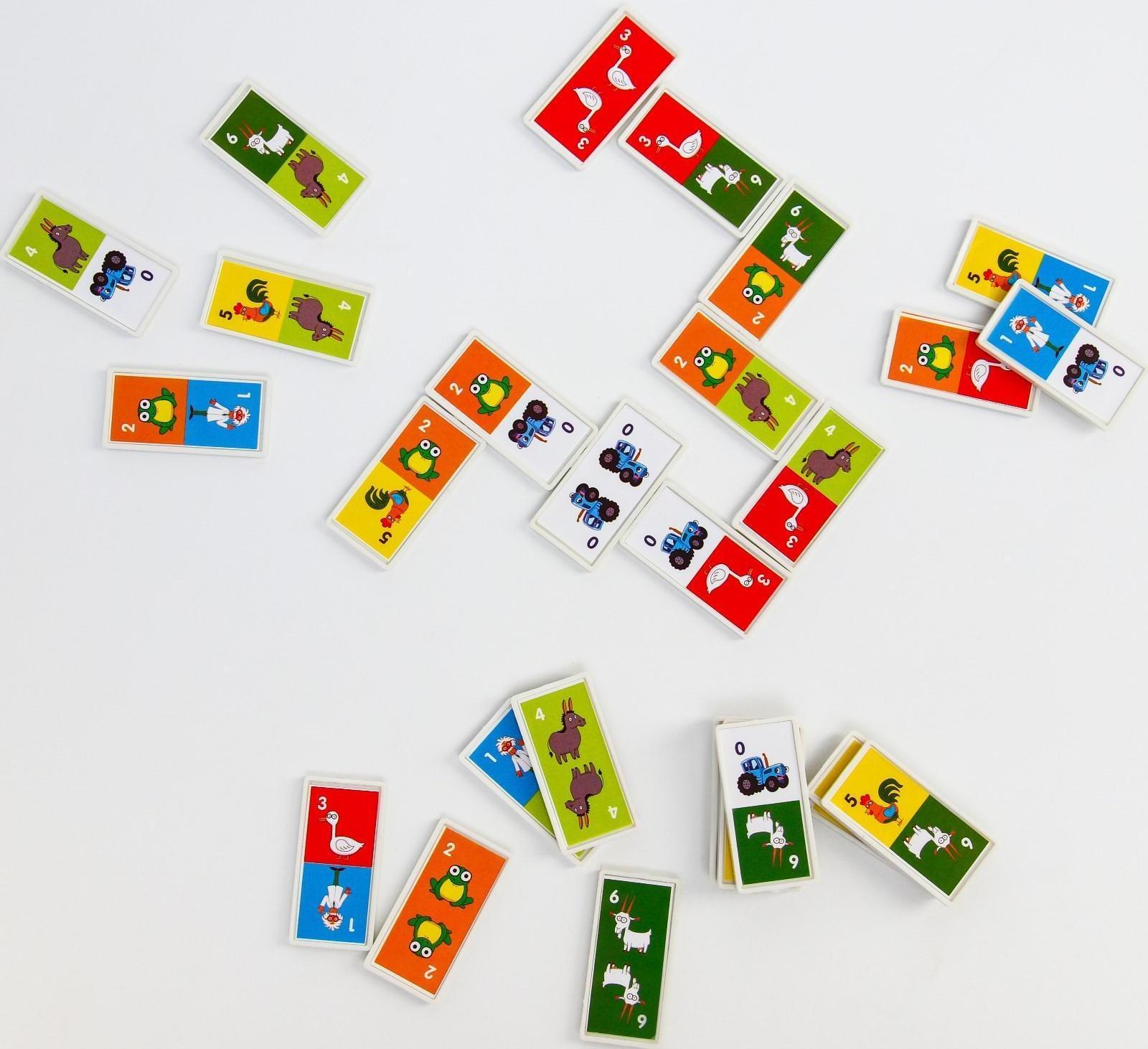 Домино «Синий трактор», 28 деталей