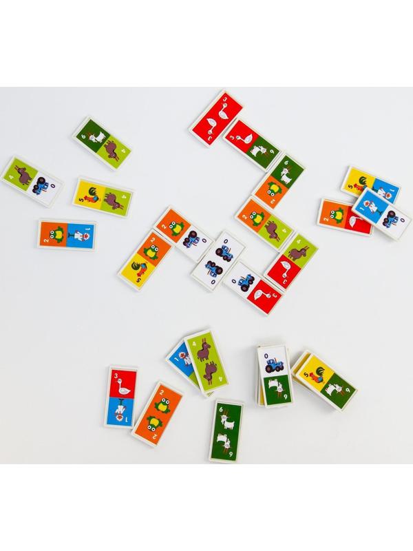 Домино «Синий трактор», 28 деталей