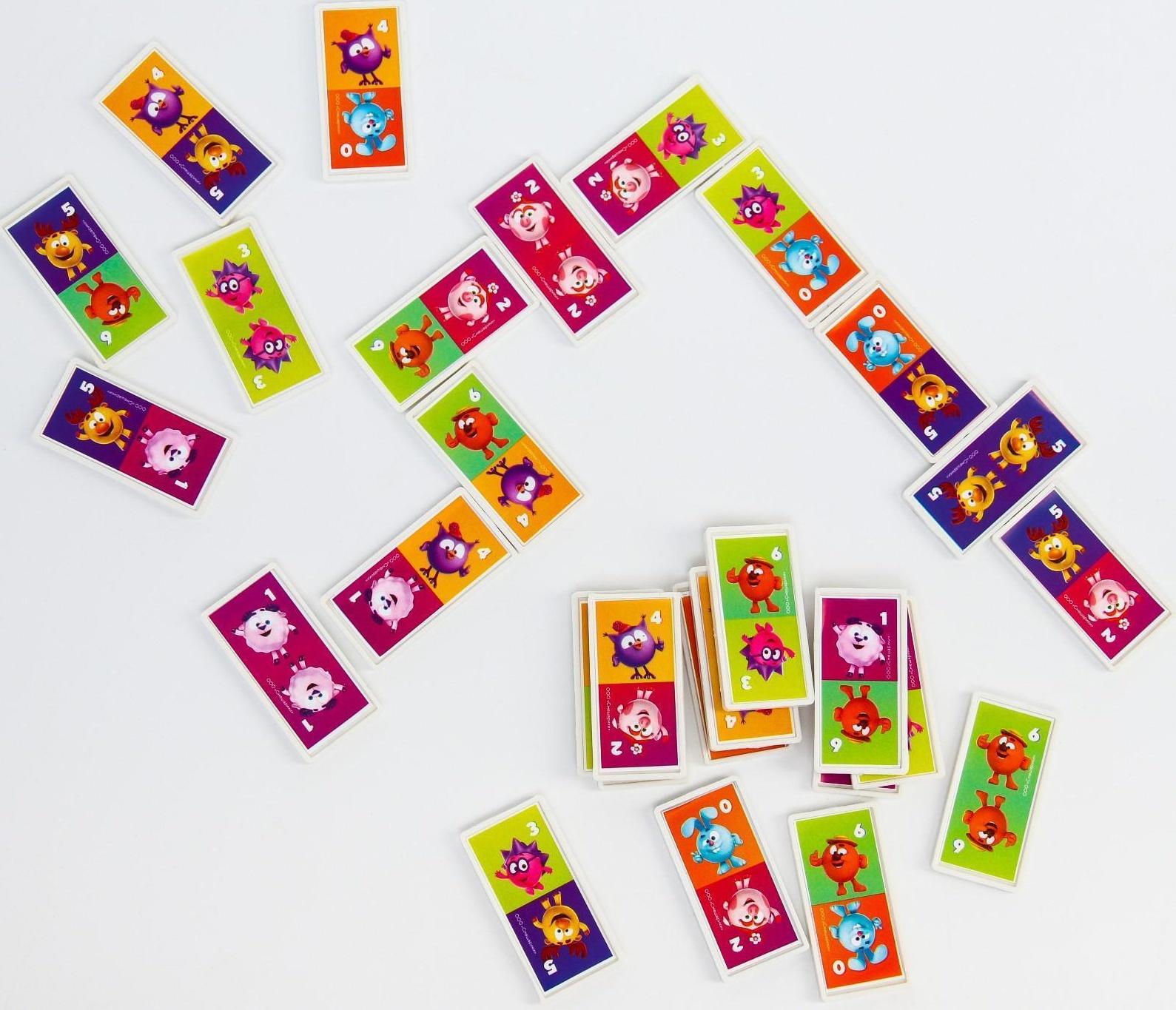 Домино «Смешарики», 28 деталей