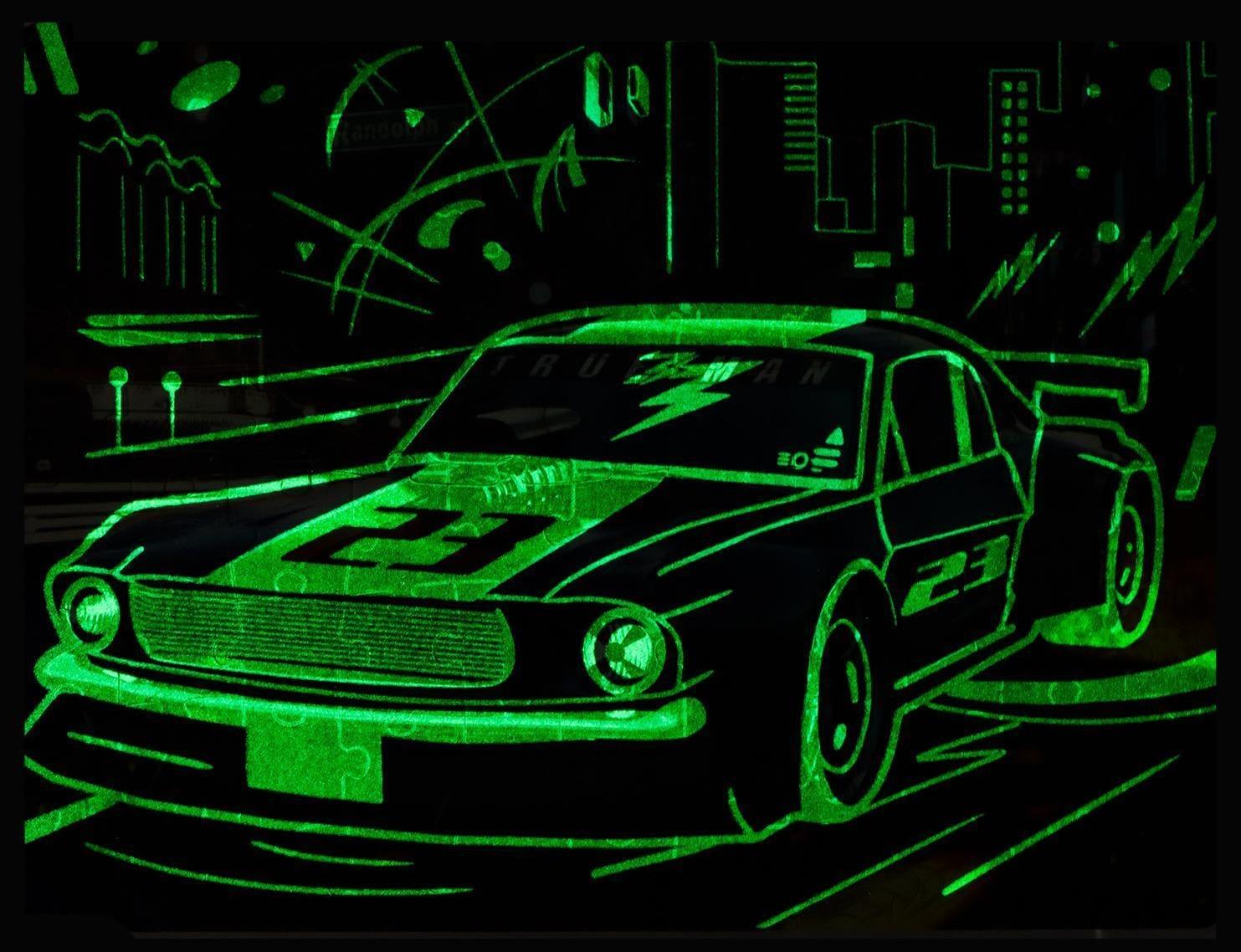 Пазлы светящиеся «Ночные гонки», 88 деталей