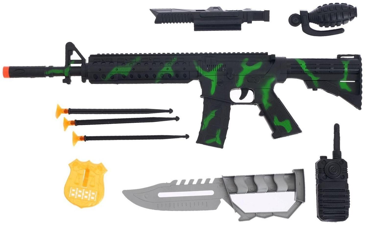 Набор полицейского «Спецназ», 5 предметов, автомат стреляет присосками