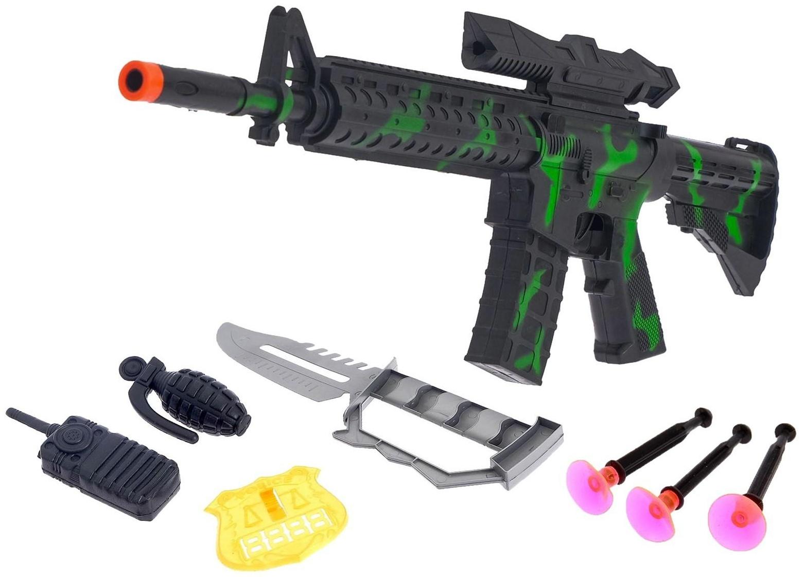 Набор полицейского «Спецназ», 5 предметов, автомат стреляет присосками