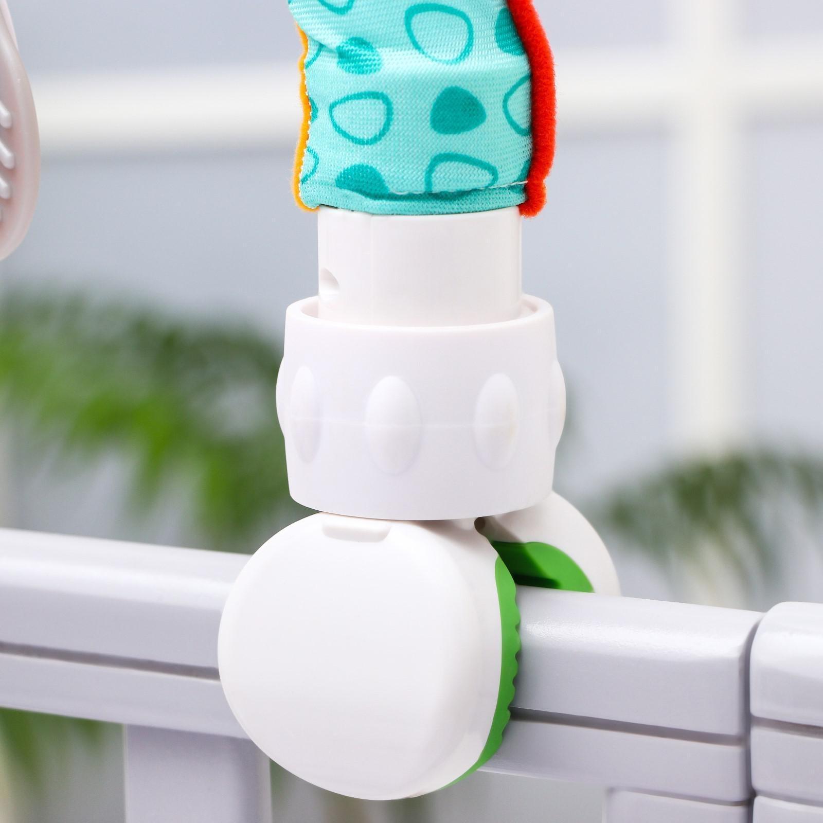 Развивающая, мягкая, игровая дуга на коляску/кроватку «Котик», прорезыватель/погремушка, р-р 16-45