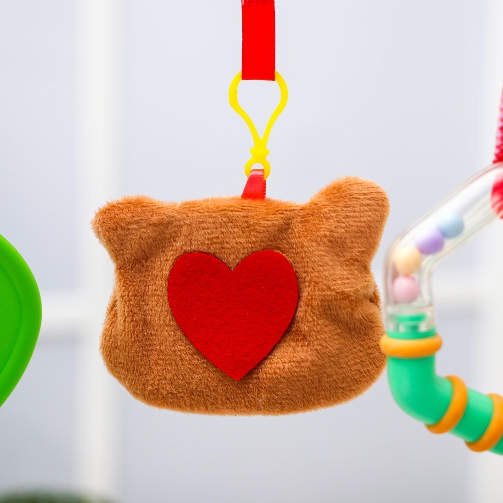 Развивающая, мягкая, игровая дуга на коляску/кроватку «Мишка», прорезыватель/погремушка, р-р 28-43