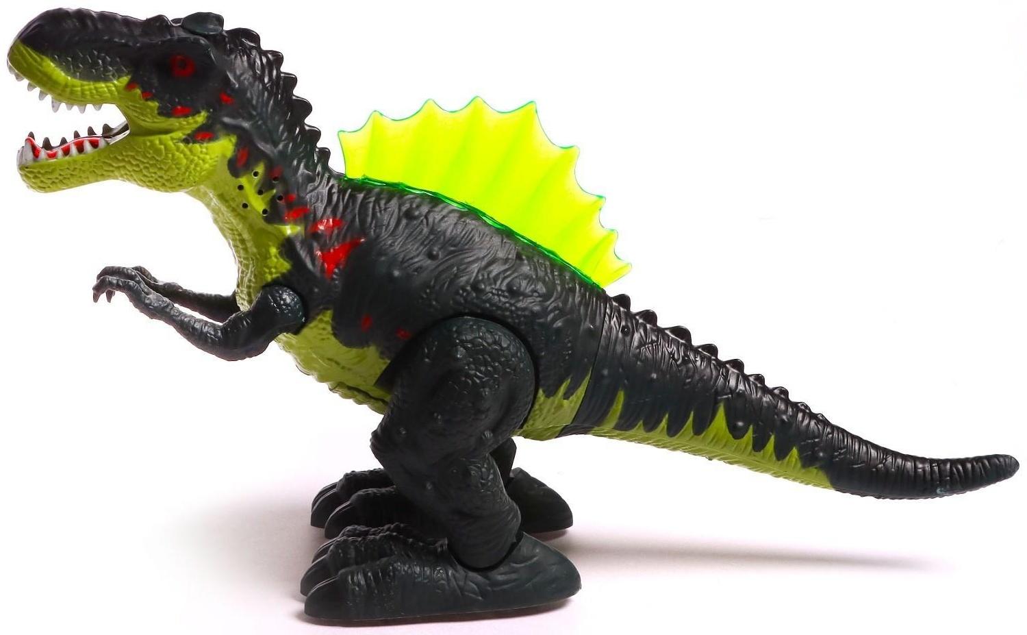 Динозавр «Рекс», эффект дыма, свет и звук, работает от батареек
