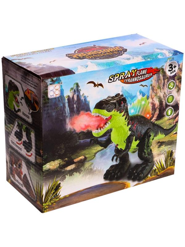 Динозавр «Рекс», эффект дыма, свет и звук, работает от батареек