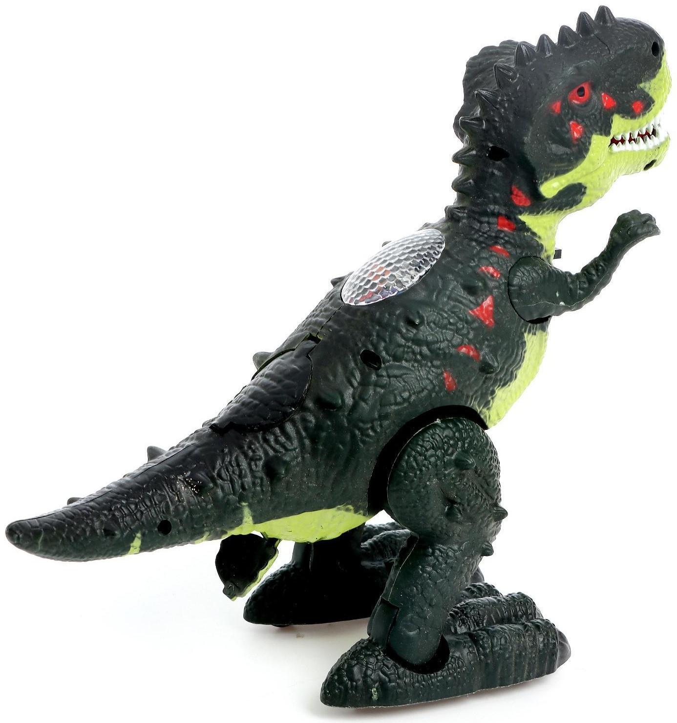 Динозавр «Рекс», откладывает яйца, проектор, свет и звук, работает от батареек, цвет зелёный