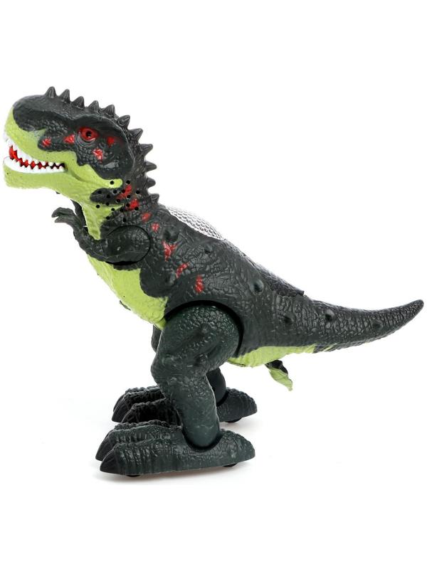 Динозавр «Рекс», откладывает яйца, проектор, свет и звук, работает от батареек, цвет зелёный