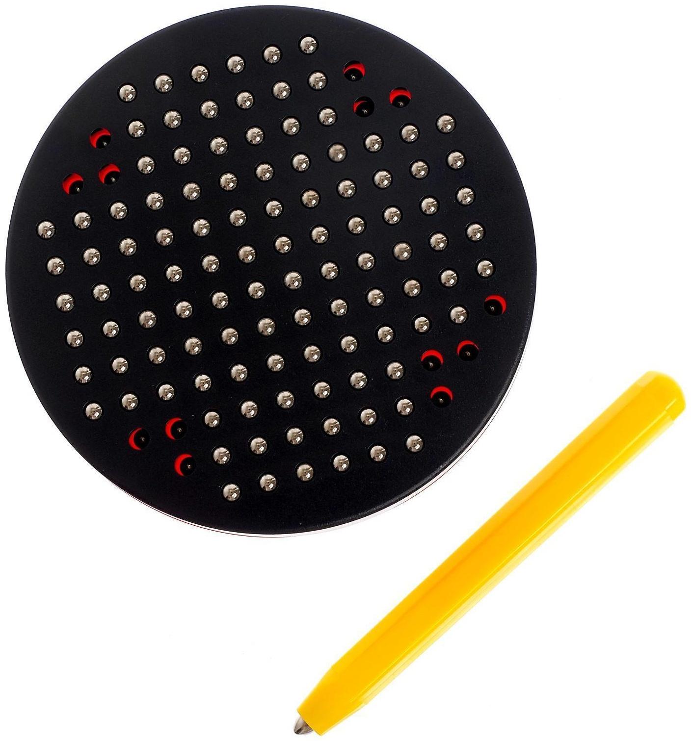 Планшет обучающий «Магнитное рисование», 120 отверстий, с креплением на обороте, цвет чёрный