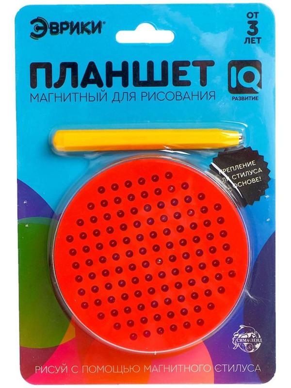 Планшет обучающий «Магнитное рисование», 120 отверстий, с креплением на обороте, цвет красный