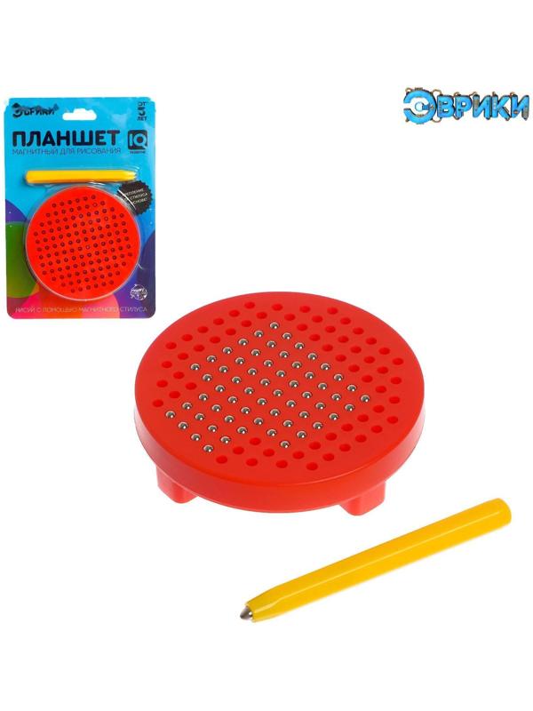 Планшет обучающий «Магнитное рисование», 120 отверстий, с креплением на обороте, цвет красный