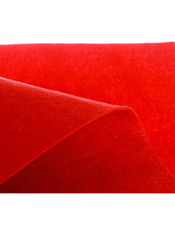 Лоскут для рукоделия, 50 х 50 см, фетр красный, 160 гр/м²