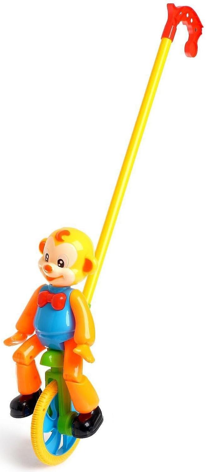 Каталка на палочке «Цирковая обезьянка», МИКС