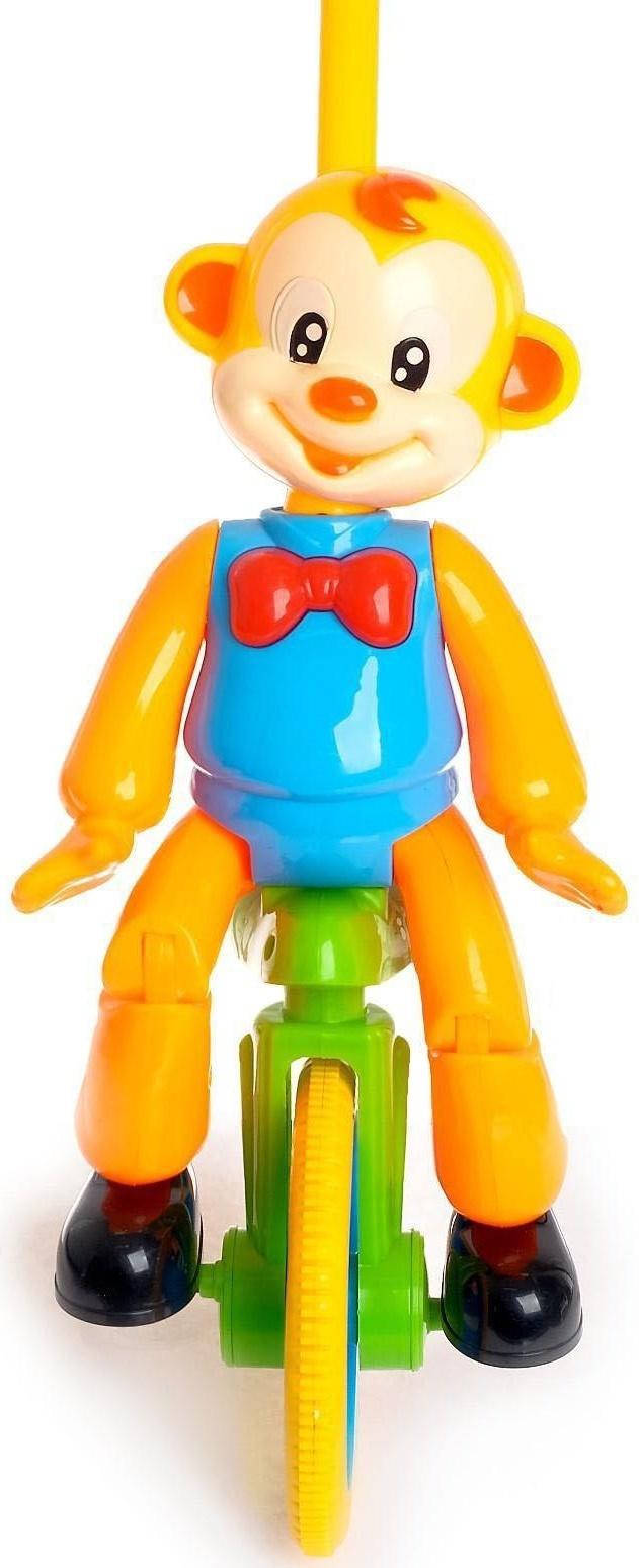 Каталка на палочке «Цирковая обезьянка», МИКС