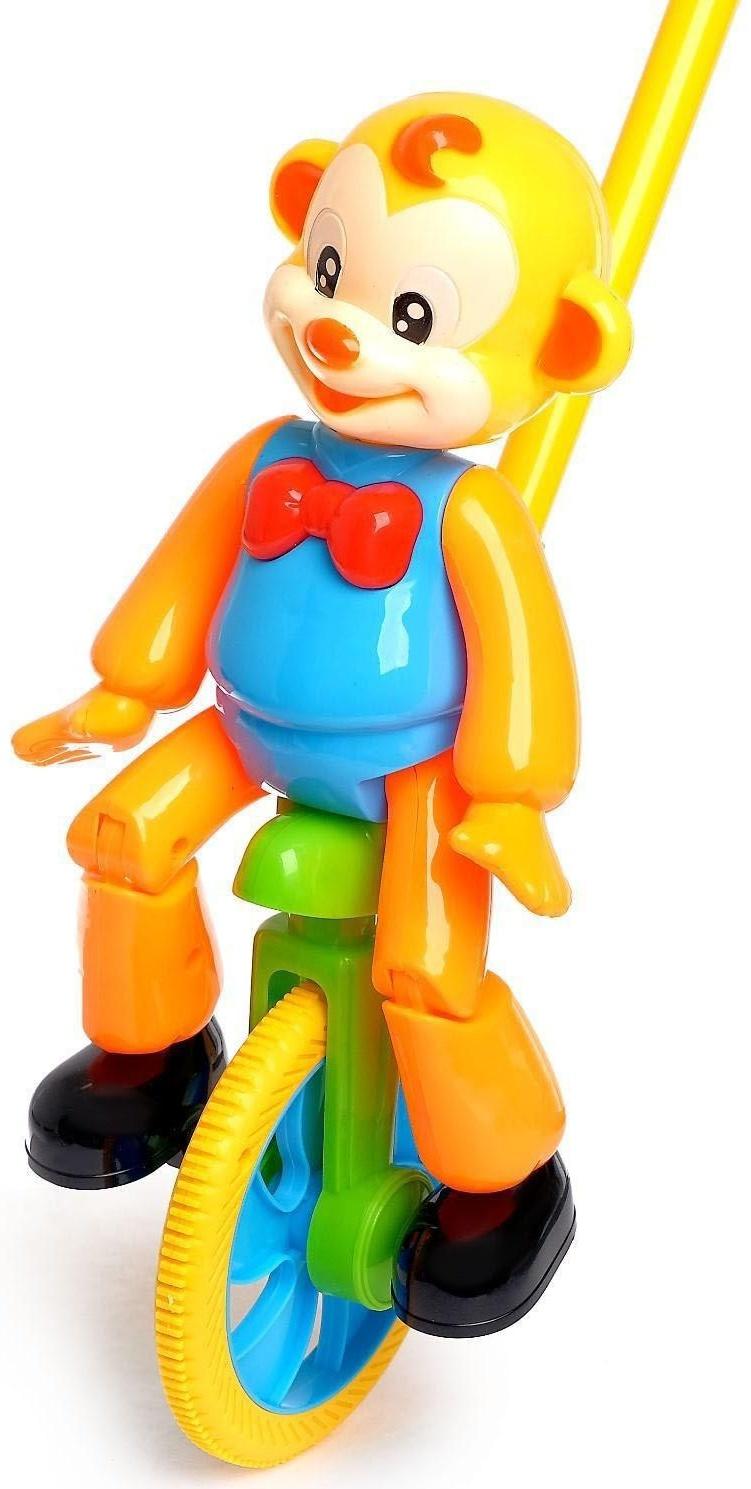 Каталка на палочке «Цирковая обезьянка», МИКС