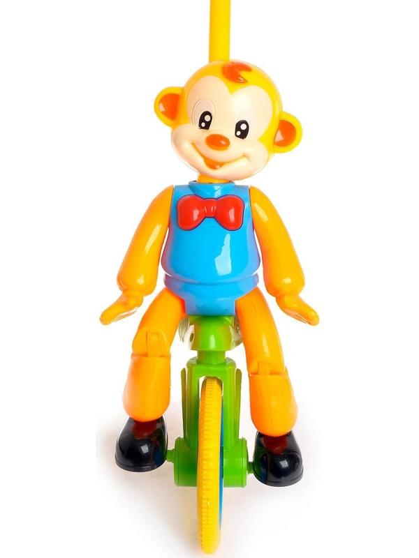 Каталка на палочке «Цирковая обезьянка», МИКС