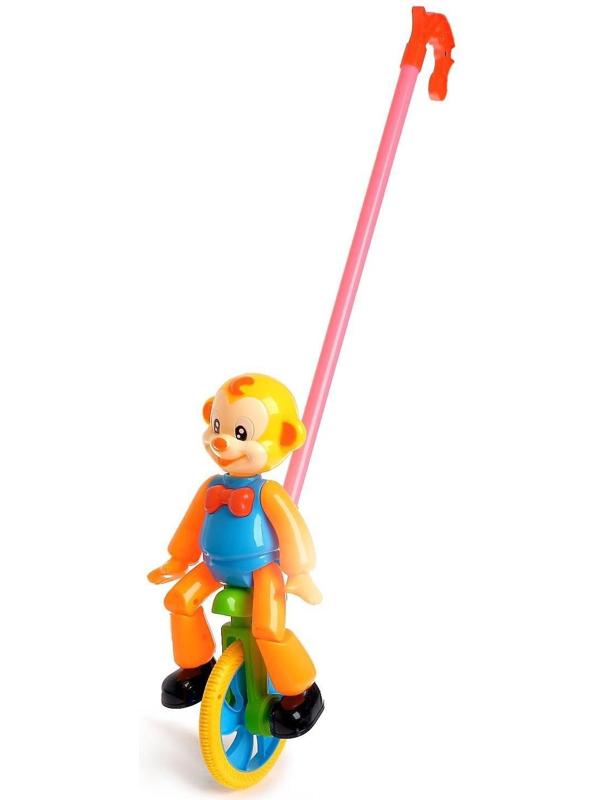 Каталка на палочке «Цирковая обезьянка», МИКС