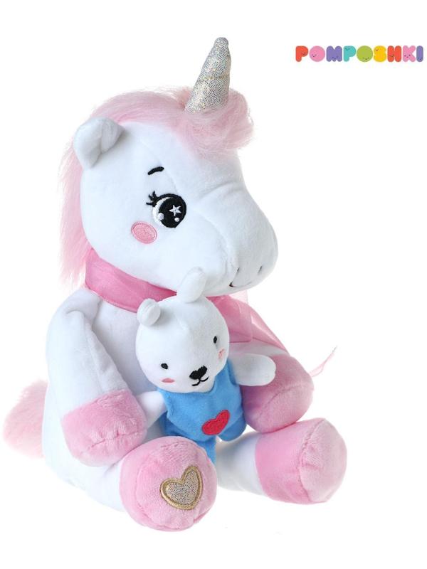 Мягкая игрушка «Единорожка с зайкой», 21 см