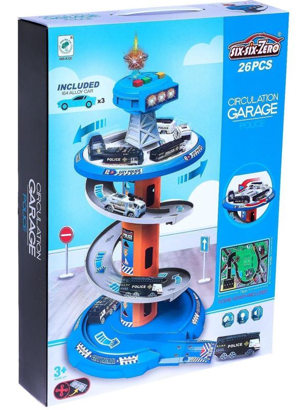 Парковка «Гонки по кругу», 3 машинки в комплекте, свет и звук