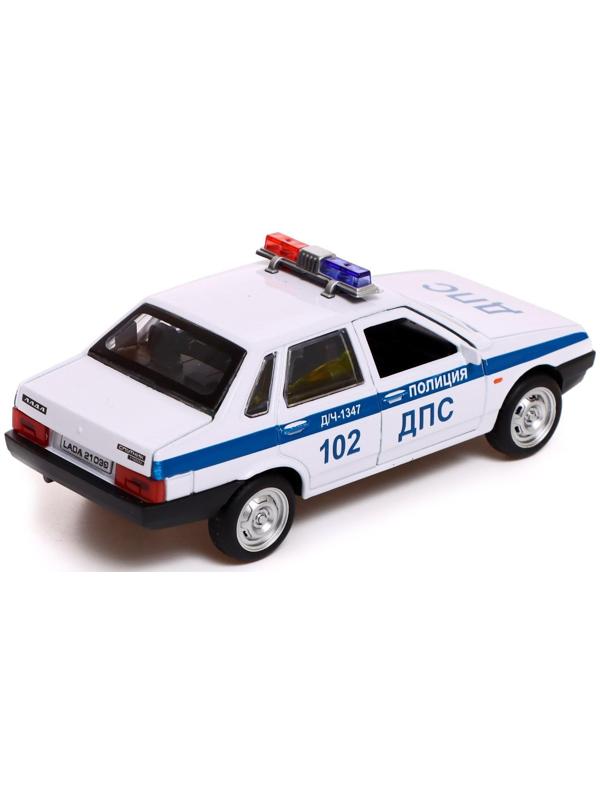 Машина металлическая LADA-21099 «Спутник полиция», 12 см, открываются двери и багажник, цвет белый