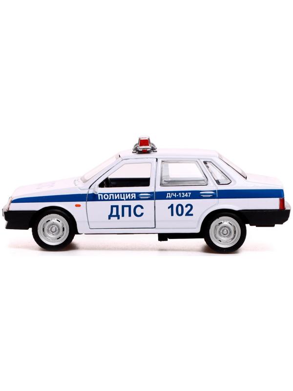 Машина металлическая LADA-21099 «Спутник полиция», 12 см, открываются двери и багажник, цвет белый