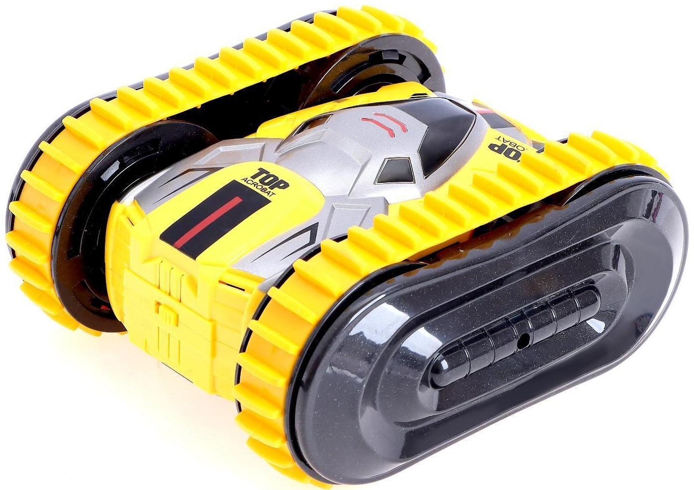 Машина-перевёртыш радиоуправляемая «Атом», работает от аккумулятора, цвет жёлтый