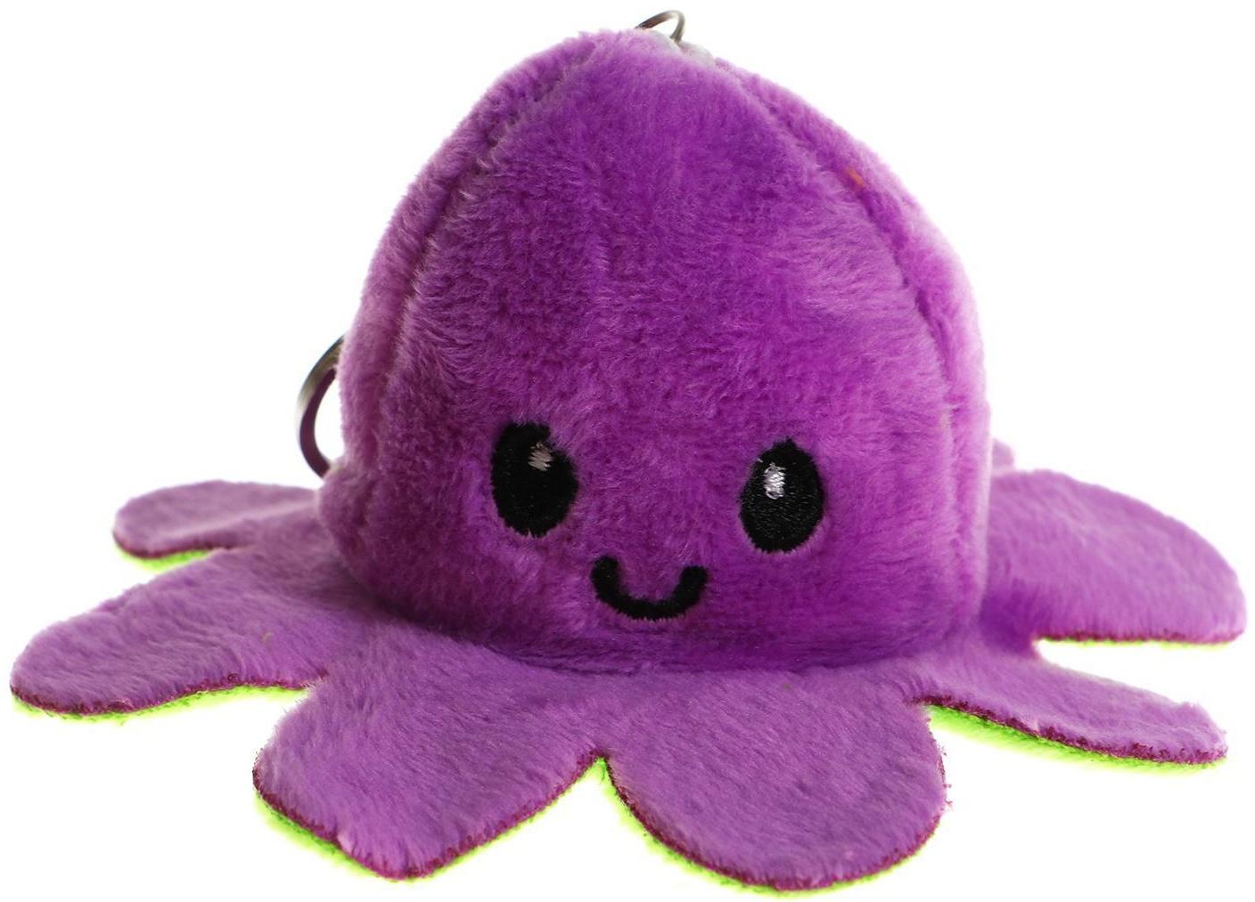 Мягкая игрушка-трансформер «Осьминог-перевёртыш», 7 см, на брелоке, перевёртыш, цвета МИКС