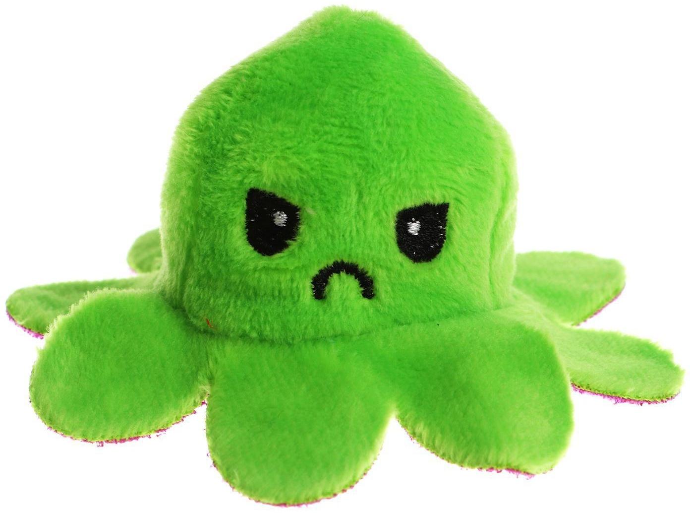 Мягкая игрушка-трансформер «Осьминог-перевёртыш», 7 см, на брелоке, перевёртыш, цвета МИКС