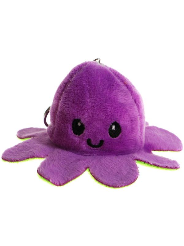 Мягкая игрушка-трансформер «Осьминог-перевёртыш», 7 см, на брелоке, перевёртыш, цвета МИКС