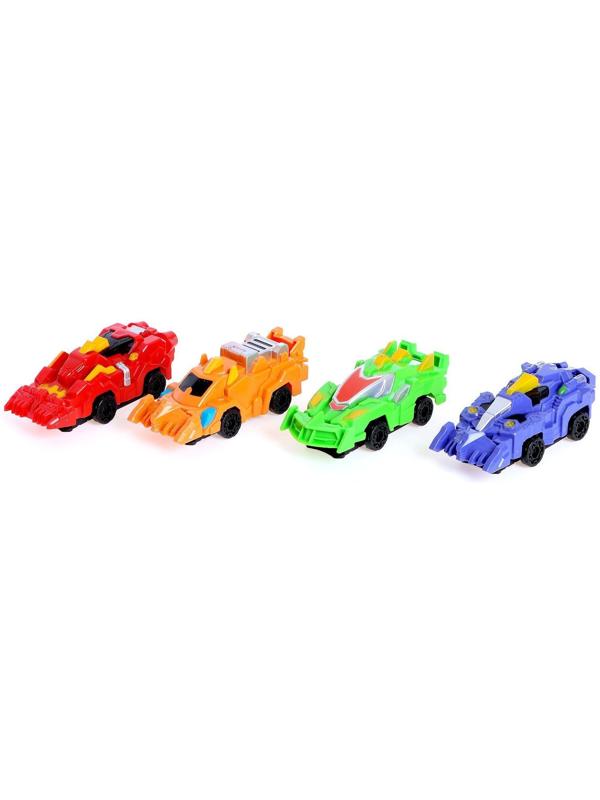 Игровой набор «Авто динозавры», 4 штуки, цвета МИКС