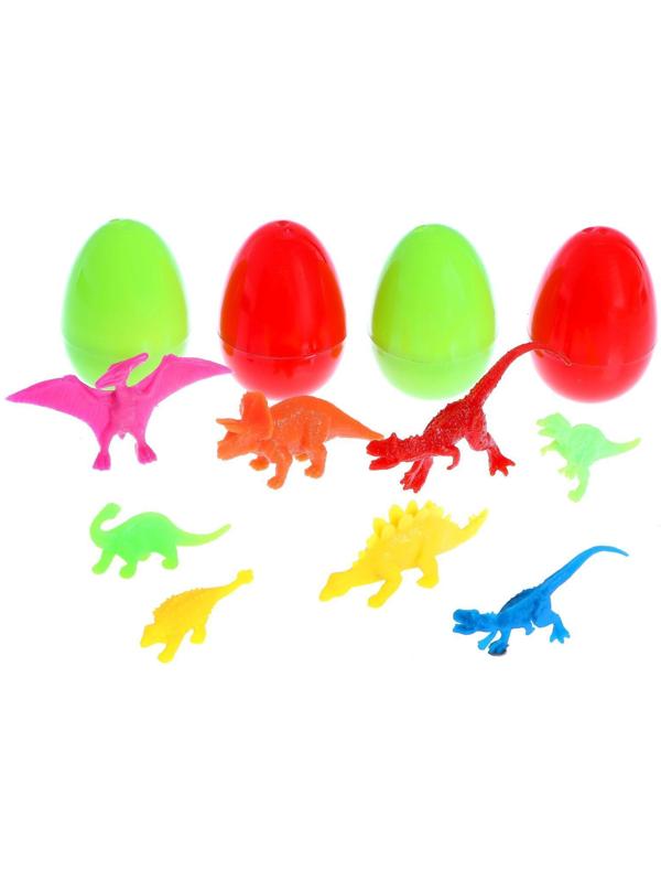 Игровой набор «Авто динозавры», 4 штуки, цвета МИКС