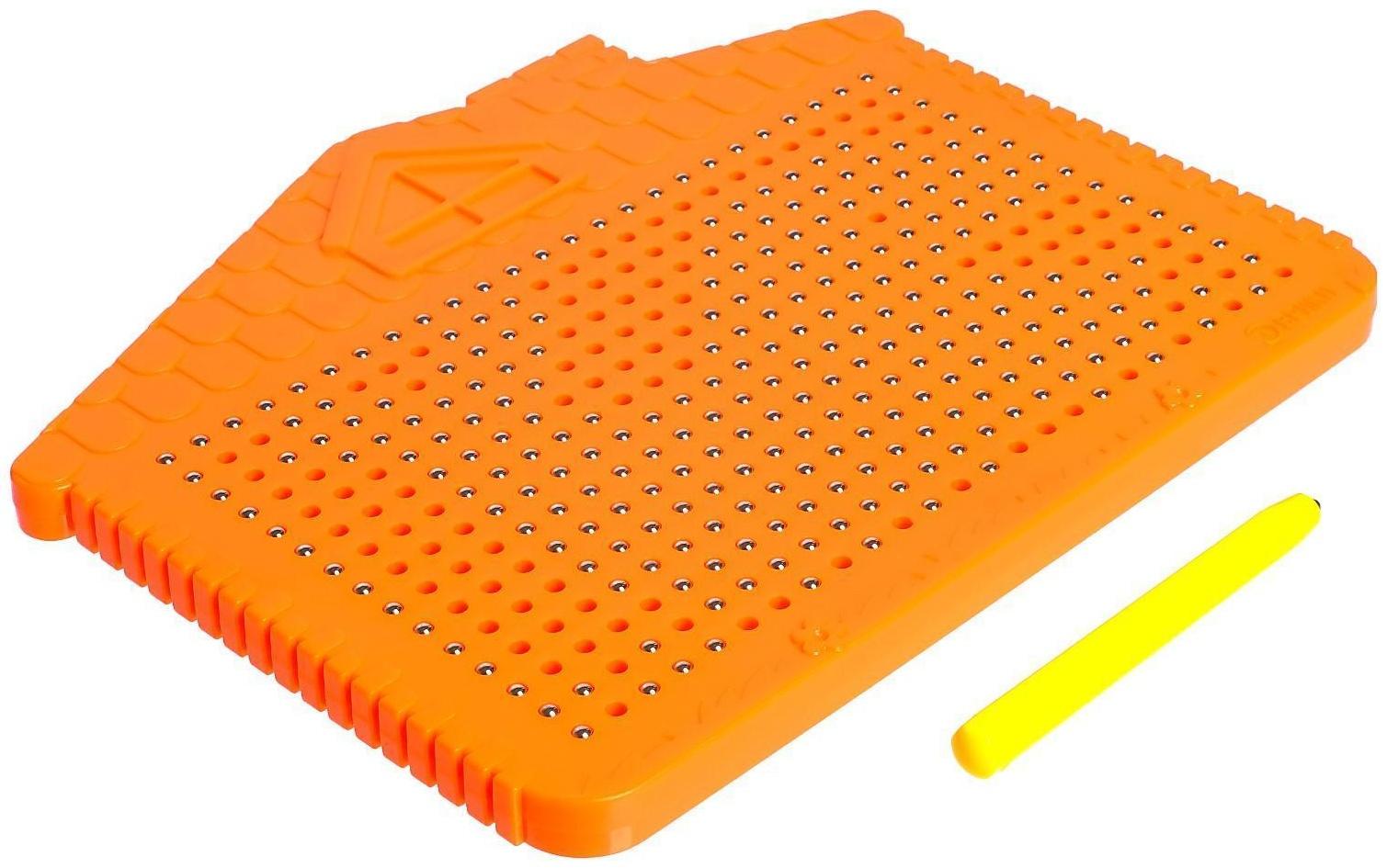 Планшет обучающий «Магнитное рисование», цвет оранжевый, 375 отверстий