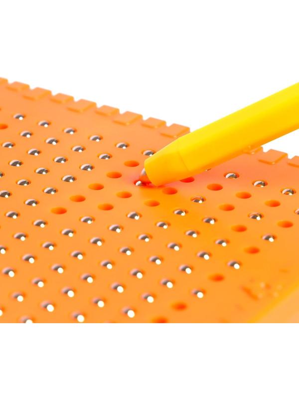 Планшет обучающий «Магнитное рисование», цвет оранжевый, 375 отверстий
