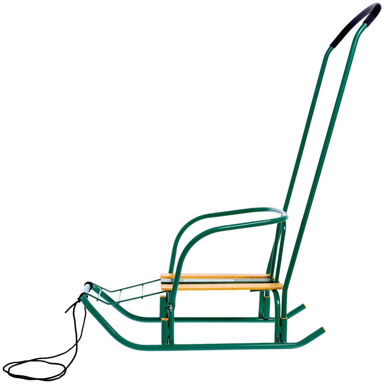 Санки «Ветерок 7», цвет зелёный