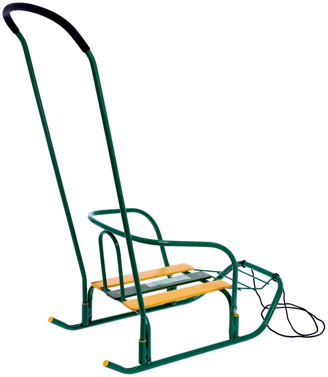 Санки «Ветерок 7», цвет зелёный