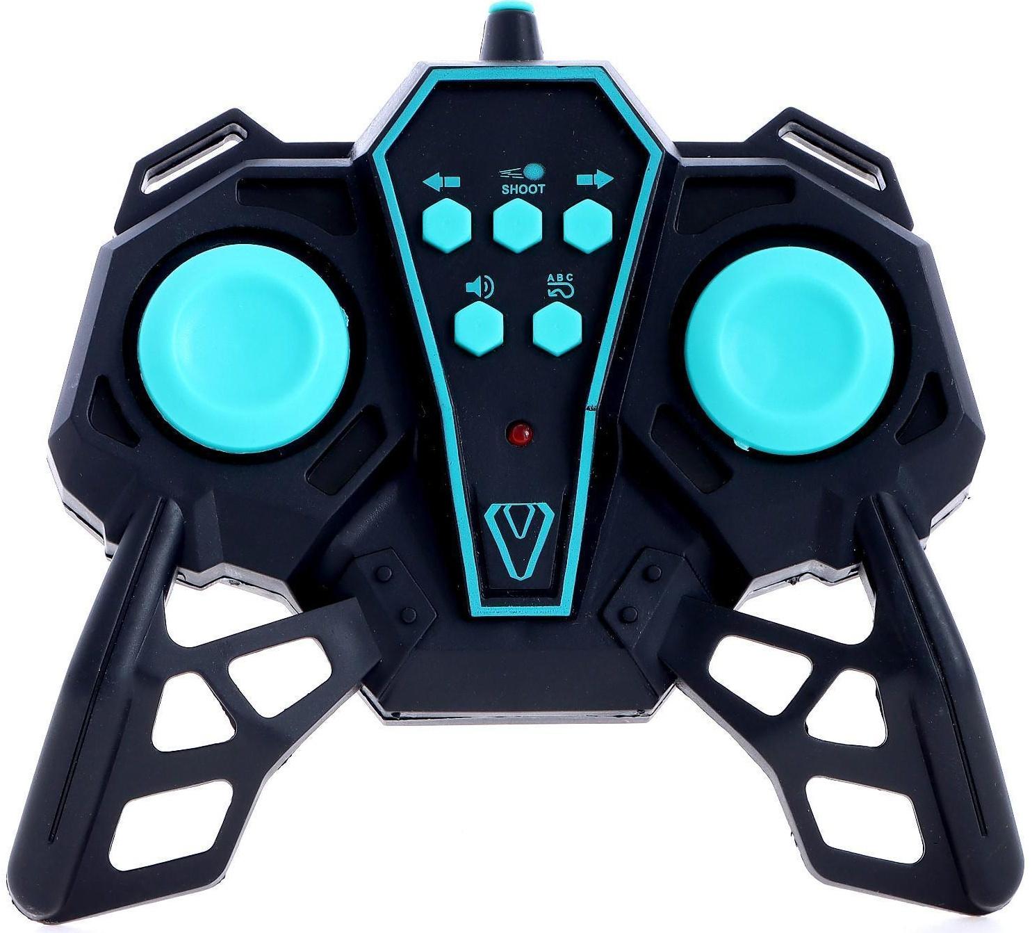 Радиоуправляемый танк Hengde «Tanl Fight» HD3988, управление жестами, стреляет гелевыми пулями, звук / Черно-синий